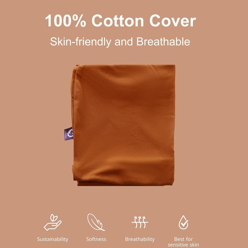 CooCooBaby Organic Infant Lounger Cover, 100% Organic Cotton | Cover Only (Golden Brown) - Image 2